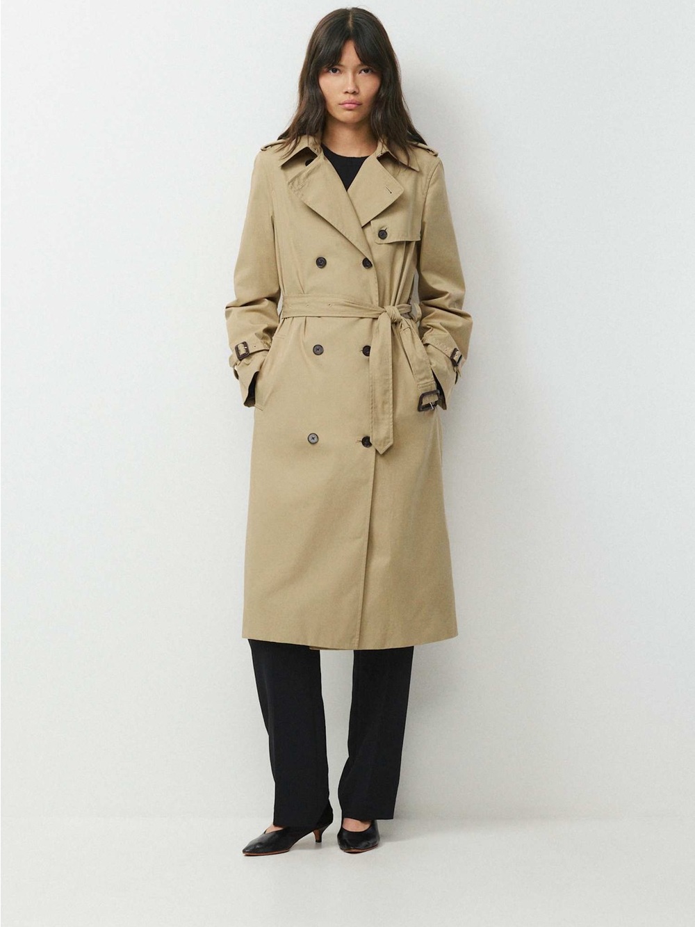 128 Aritzia the finch trenchcoat 298cad Size M PTP 21 L 46